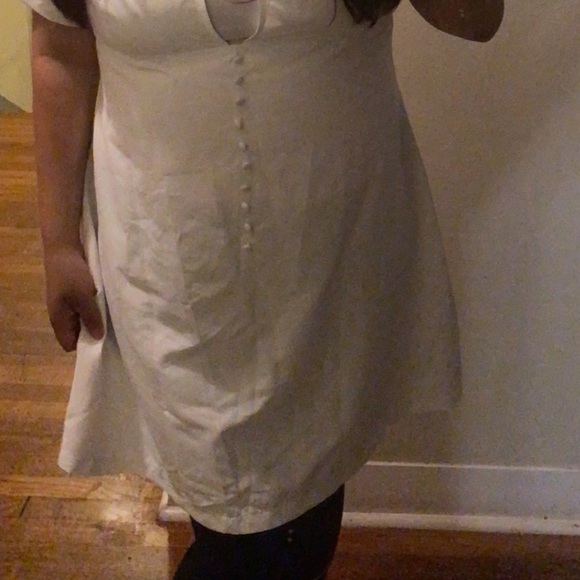 BooHoo White Puff Sleeve Dress - Picture 5 of 5